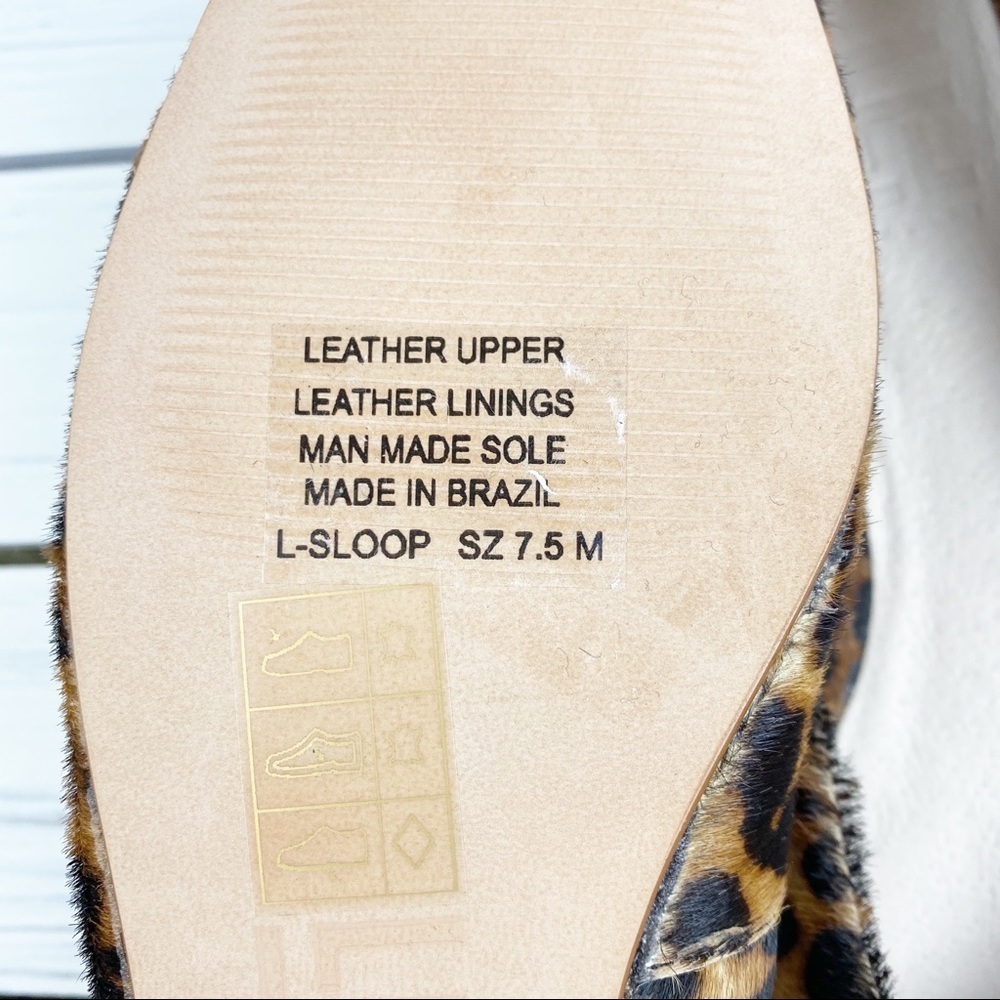 NEW LFL Leopard Animal Print Calf Hair Sloop Flats - Picture 7 of 9